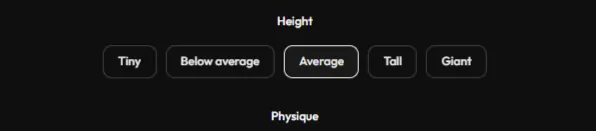 JOI AI - Choose Character Height