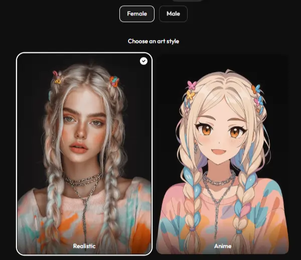 JOI AI - Choose AI Character Style