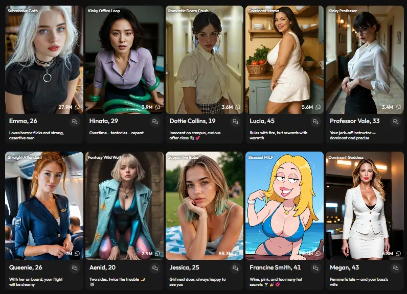 Joi AI Milf Characters