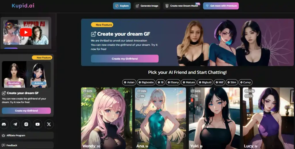 Kupid AI - User Interface