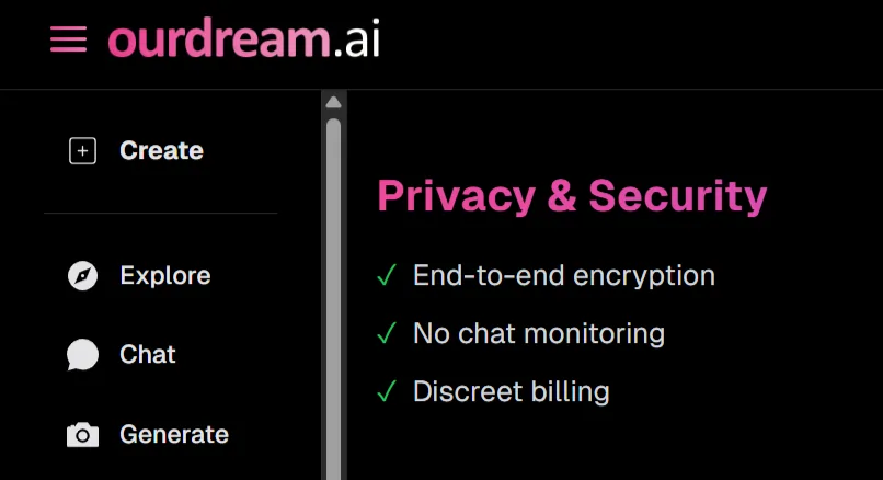 Ourdream.ai Privacy and Security