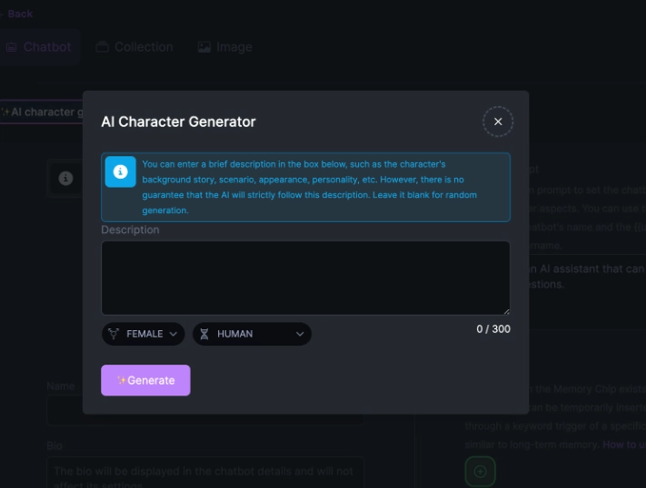 RPRP AI - Select Character Gender