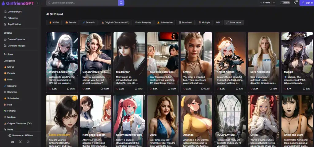 GirlfriendGPT - AI NSFW chatbot