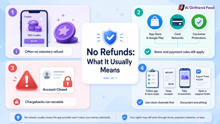 AI girlfriend app refund likelihood chart