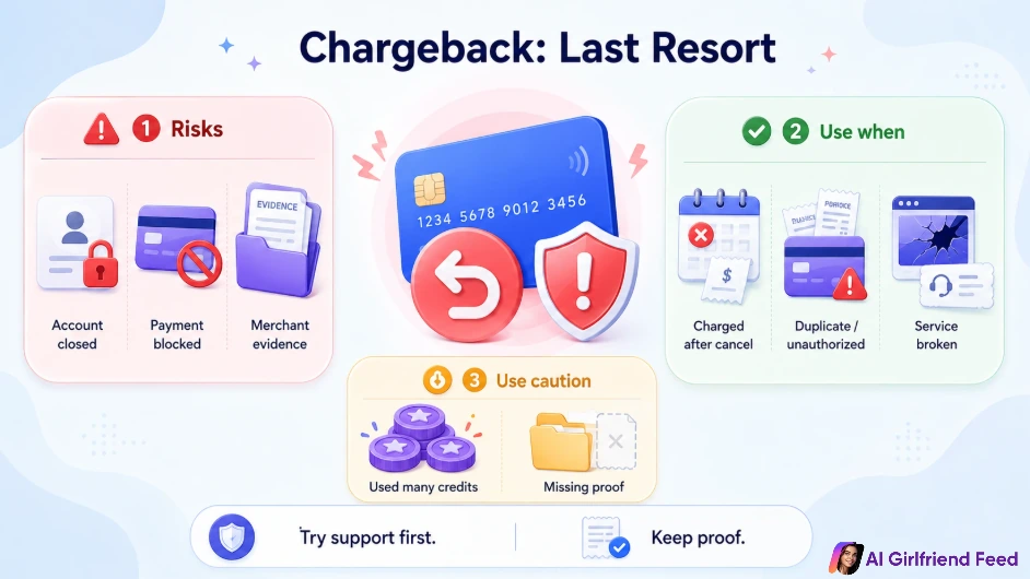 Chargeback risks in Ai Girlfriend Cancellation