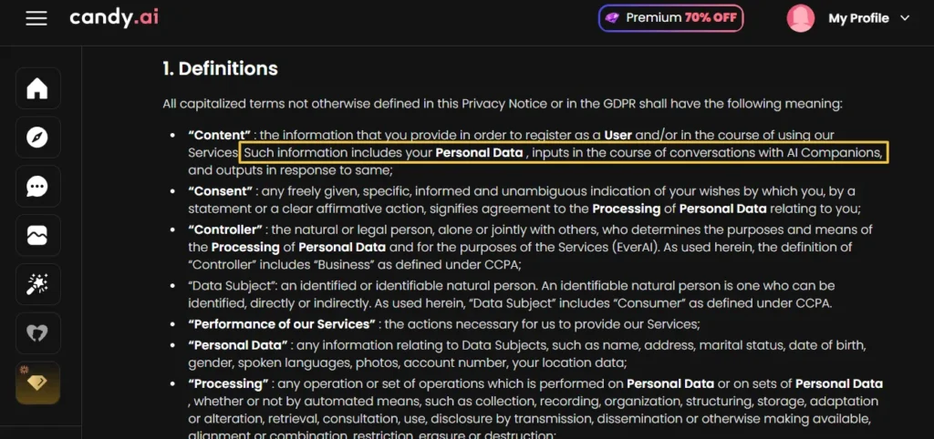 Candy AI Privacy Policy