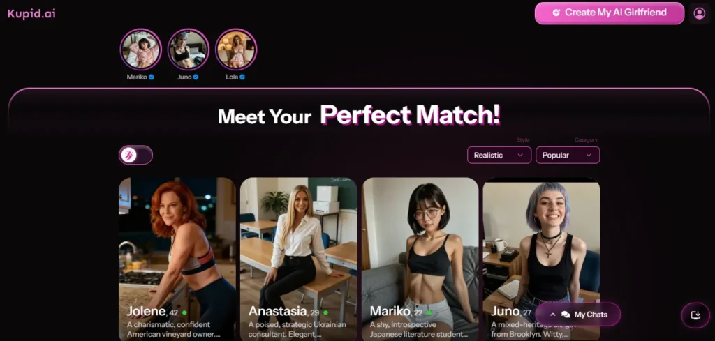 Kupid AI Homepage