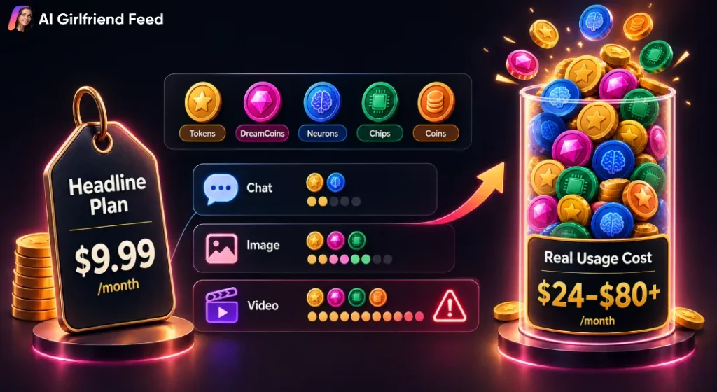 AI Girlfriend Pricing Cost Comparison