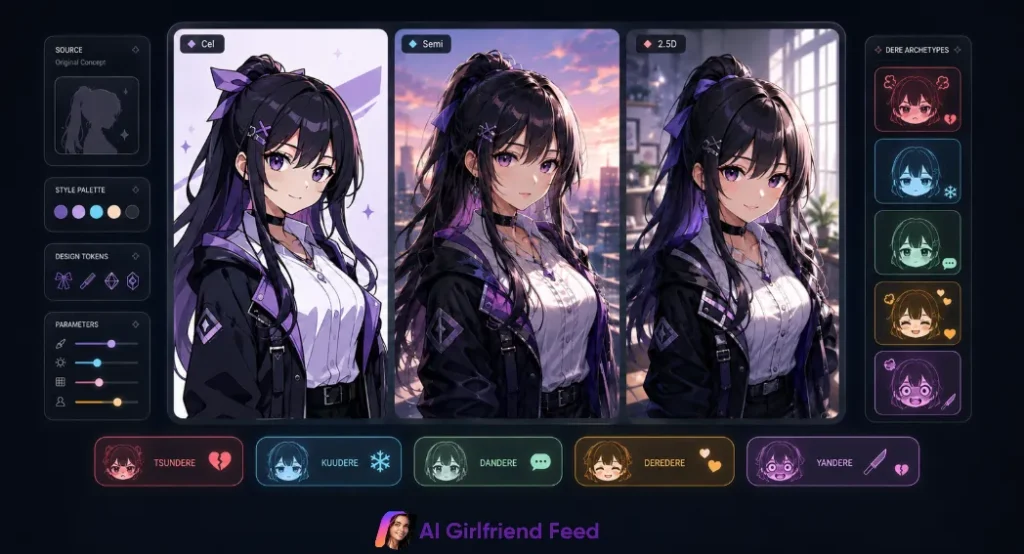 Anime Waifu Art Style Comparison