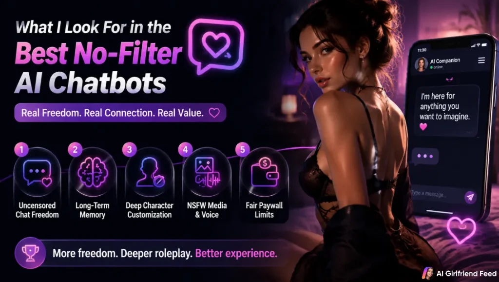 Best No-Filter AI Chatbots Ranking Criteria