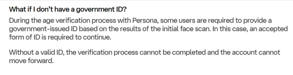 Character.ai - Persona Age Verification Government ID Requirement