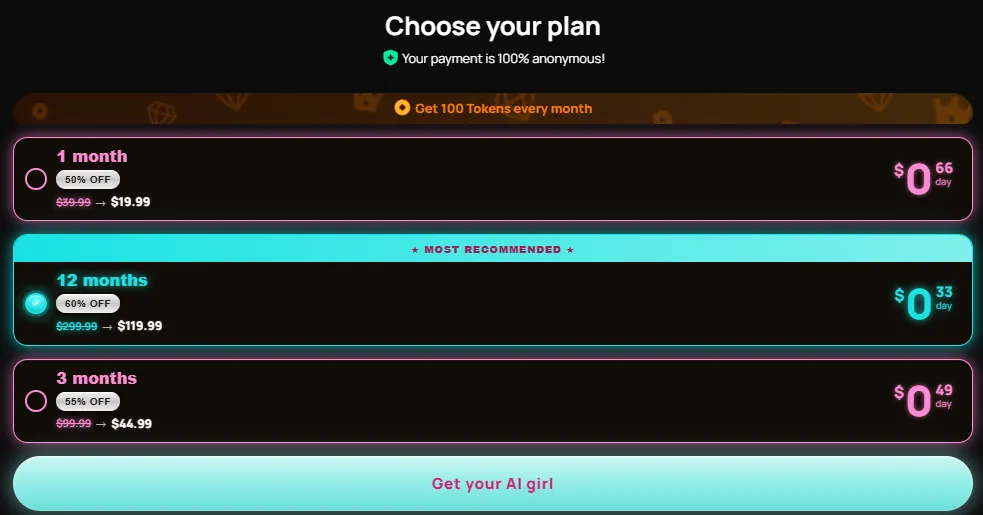 GetHarder - Pricing Plan