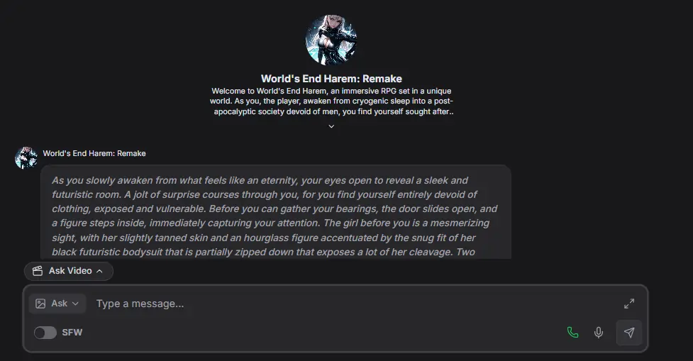 GirlfriendGPT Chat Experience