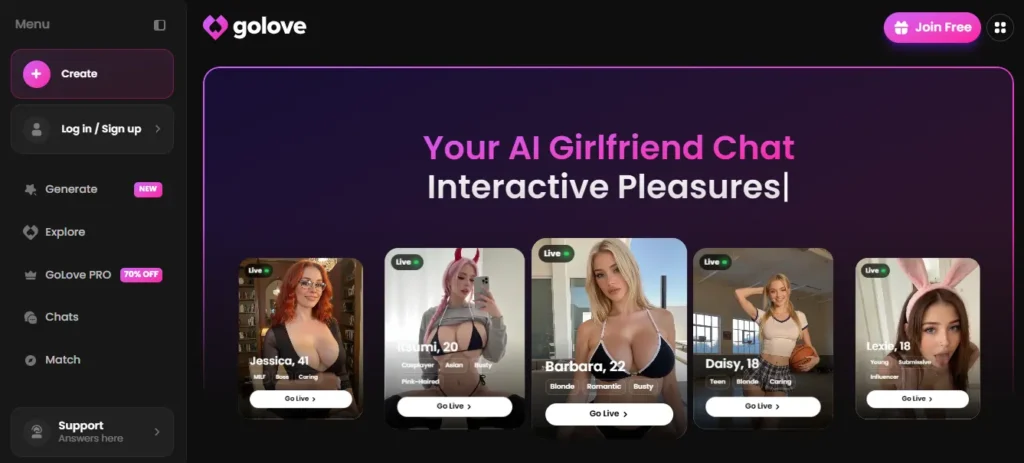 GoLove AI Homepage