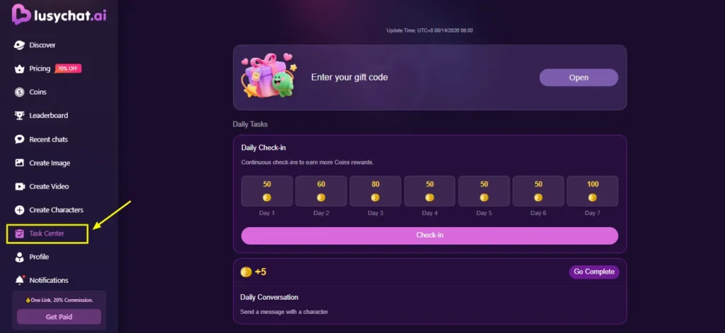 LusyChat AI - Task Center